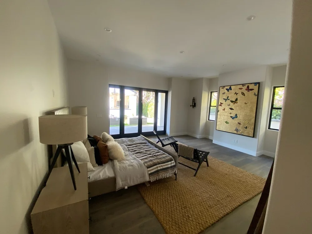 Modern bedroom with professional interior painting