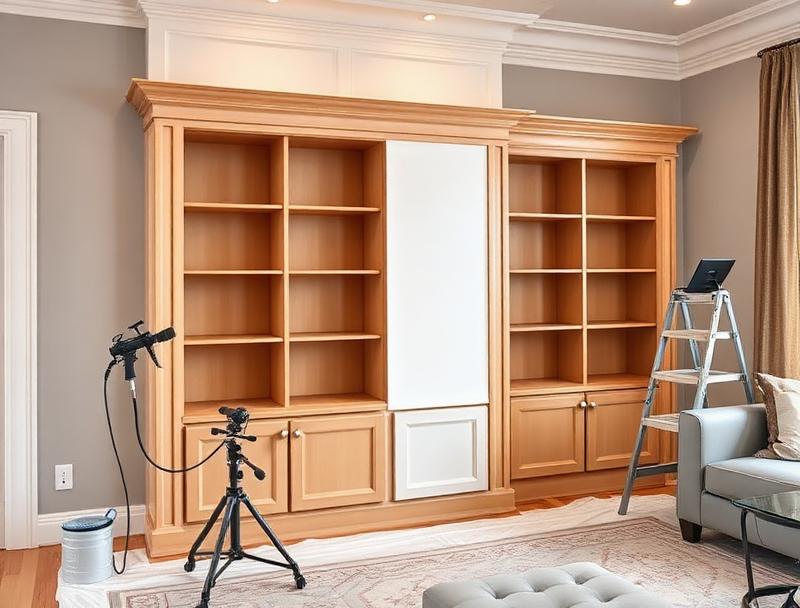 Built-In Cabinet Refinishing in Lakeside, CA project example