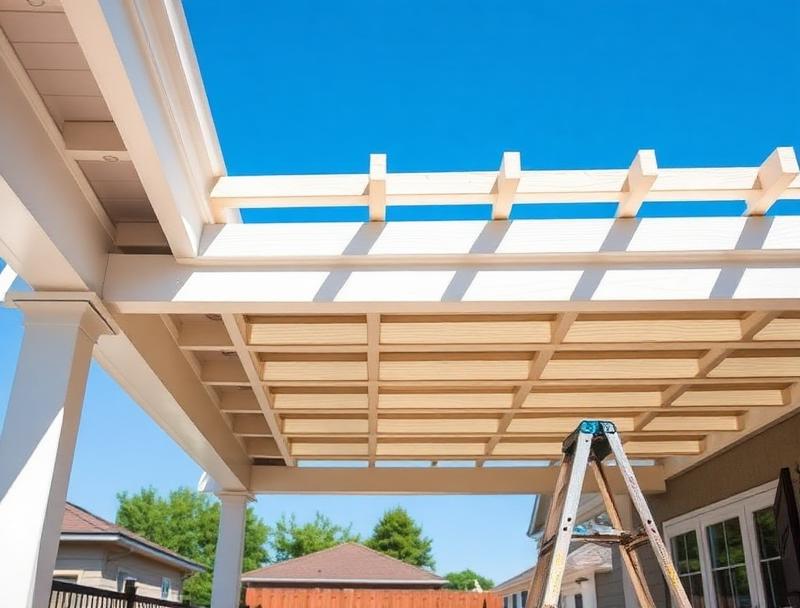 Patio Cover Painting in Lakeside, CA project example