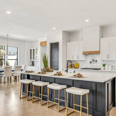 Traditional white kitchen cabinet refinishing in San Diego